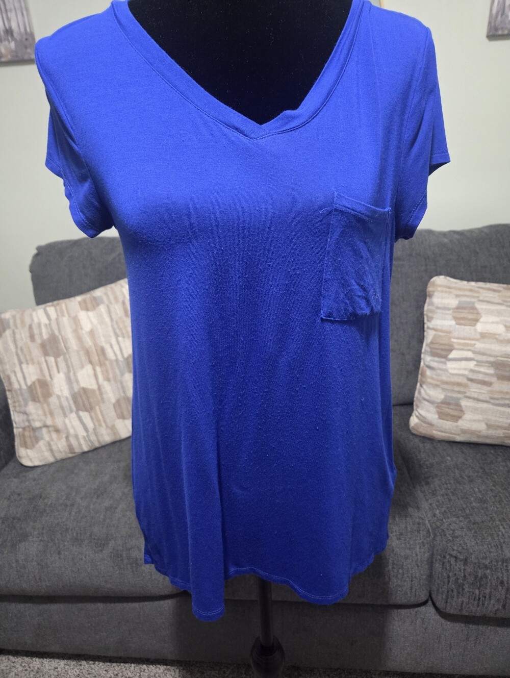 Cable & Gauge Royal Blue V-Neck Pocket Tee